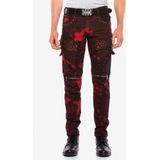 Cipo & Baxx Straight-Jeans Jeans mit Biker- und Punk-Elementen, CD558