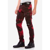 Cipo & Baxx Straight-Jeans Jeans mit Biker- und Punk-Elementen, CD558
