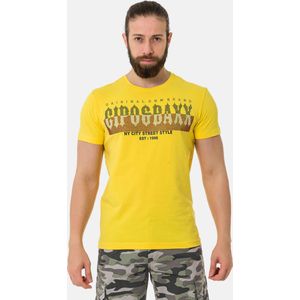 CIPO & BAXX Shirt  camel / geel / zwart