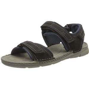 Josef Seibel John 06 riempjessandalen voor heren, Zwart Titan Combi Te796 151, 45 EU