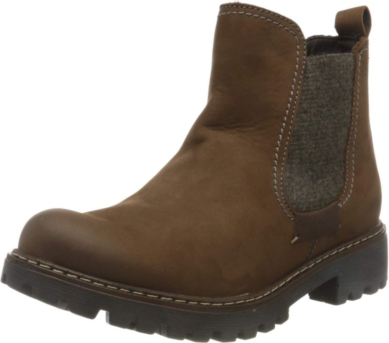 Schoenen - Chelsea Boots - Effen - Leer - Blokhak