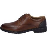 Zwart - Casual Schoenen - Vetersluiting - Used-Look - Leer/Synthetisch