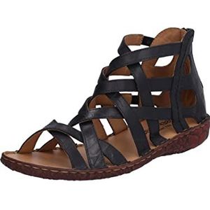 Josef Seibel Rosalie 17 Romeinse sandalen voor dames, zwart, combi, 43 EU