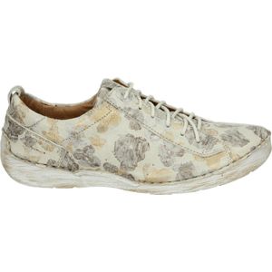 Josef Seibel - FERGEY 56 - Dames Veterschoenen - Kleur: Wit/Beige - Materiaal: Nubuck
