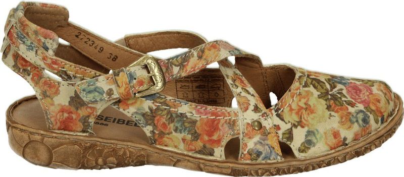 Josef Seibel - ROSALIE 13 - Platte sandalenDames Sandalen - Kleur: Wit/beige - Maat: 37