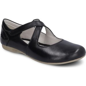 Fiona 72 - Instappers - Kleur: Zwart - Leer Bovenmateriaal