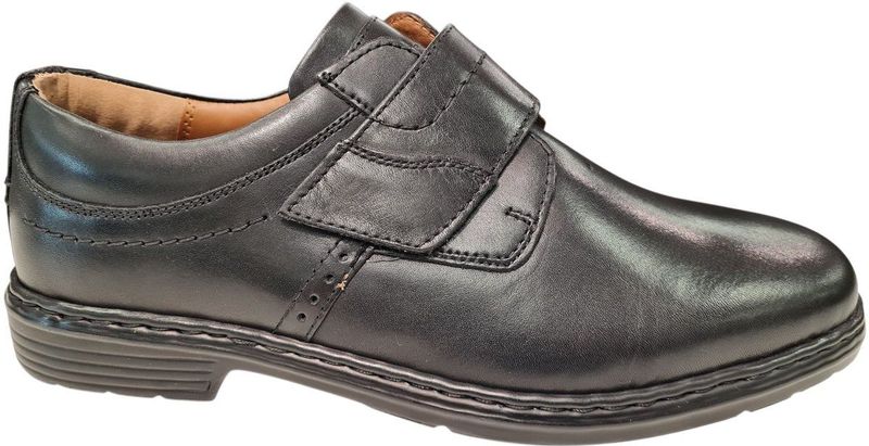 Josef Seibel - Alastair 16 - Instapper - Zwart - Leer - Klittenbandsluiting