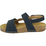 Hannah - 02 - Sandalen - Effen - Leer - Open Toe - Blokhak