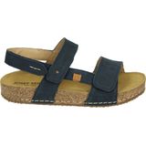 Hannah - 02 - Sandalen - Effen - Leer - Open Toe - Blokhak