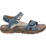 Josef Seibel - Brenda 03 - Sandalen - Azuurblauw - Klittenbandsluiting - Blokhak