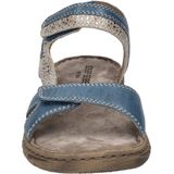 Josef Seibel - Brenda 03 - Sandalen - Azuurblauw - Klittenbandsluiting - Blokhak