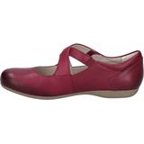 Ballerina's - Leer - Platte Hak - Klittenbandsluiting