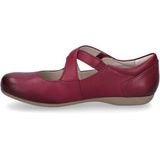 Ballerina's - Leer - Platte Hak - Klittenbandsluiting