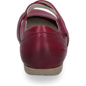 Ballerina's - Leer - Platte Hak - Klittenbandsluiting