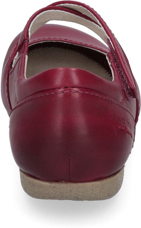 Ballerina's - Leer - Platte Hak - Klittenbandsluiting