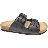 Josef Seibel - Josef 01 - Slippers - Zwart - Leer - Gespsluiting