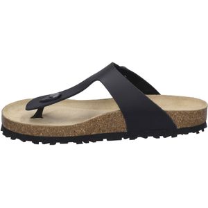 Josef Seibel - Hermine 02 - Dames Teenslippers - Zwart - Leren Voetbed