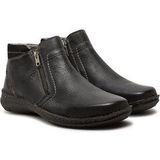 Enkellaarsjes - Zwart - Pluche - Uitneembare Zool - Breedte K