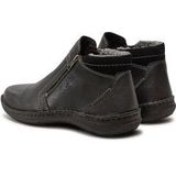 Enkellaarsjes - Zwart - Pluche - Uitneembare Zool - Breedte K