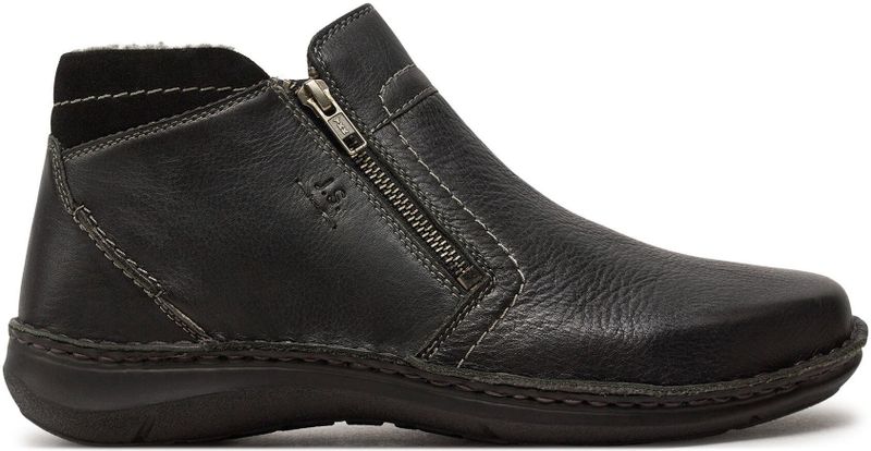 Enkellaarsjes - Zwart - Pluche - Uitneembare Zool - Breedte K