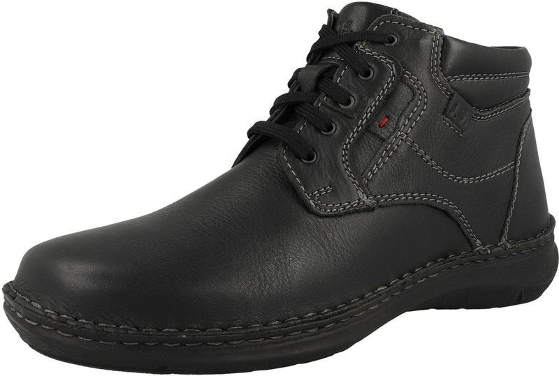 Josef Seibel - New Anvers - Nette Schoenen - Zwart - Pluche - Vetersluiting