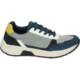 Veterschoen - Blauw/Multicolour - Leer - Zeer Brede Pasvorm