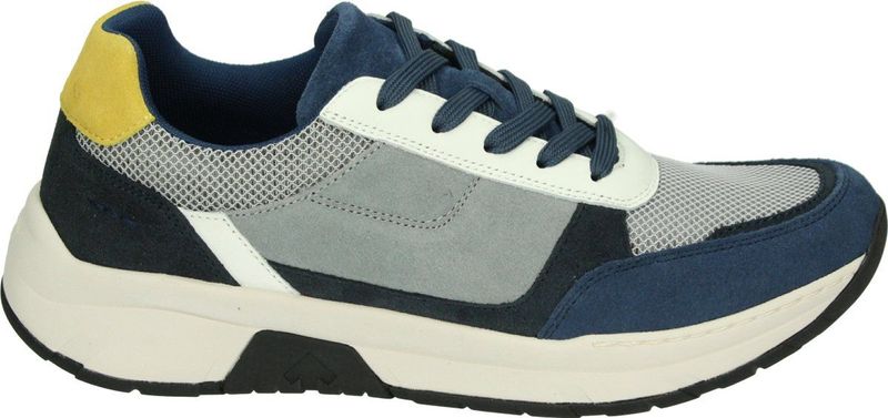 Veterschoen - Blauw/Multicolour - Leer - Zeer Brede Pasvorm