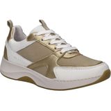 Josef Seibel - ELLI 09 - Lage Sneakers - Kleur: Wit/Beige - Materiaal: Leer/Nubuck