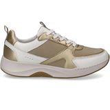 Josef Seibel - ELLI 09 - Lage Sneakers - Kleur: Wit/Beige - Materiaal: Leer/Nubuck