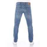 Mustang Heren Jeans Broeken Oregon tapered Fit Blauw Volwassenen Denim Jeansbroek