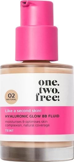one.two.free! - Stap 3: Verzorging Hyaluronic Glow BB Fluid BB cream & CC cream 30 ml Natural