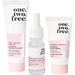 One.two.free! - Huidverzorgingsgeschenkset - 1x Favourite Foaming Cleanser - 1 Hyaluronic Power Serum - 1x Ultimate Glow Cream