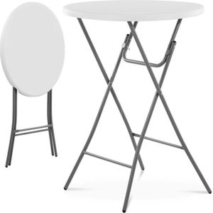 Opvouwbare statafel - Ø 800 x 1.100 mm - Royal Catering - 100 kg - binnen / buiten - Wit