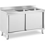 Royal Catering Wastafel kast - 2 Basin -  - roestvrij staal - 500 x 400 x 300 mm - 4062859020659