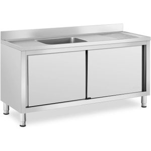 Wastafel kast - 1 Basin - Royal Catering - Roestvrij staal - 500 x 400 x 240 mm