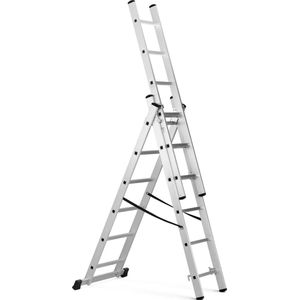 MSW Ladder Aluminium met wielfunctie - 321,2 cm - 4062859028013