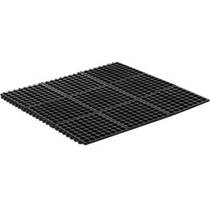 ulsonix ring rubber mat - 92 x 92 x 1 cm - zwart - 4062859047915