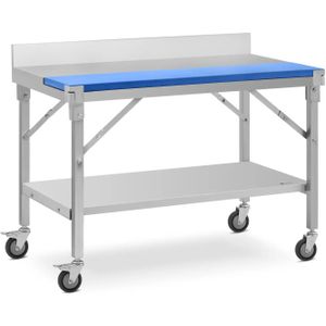 Royal Catering RVS tafel - 120 x 70 cm - opstand - 200 kg draagvermogen - royal_catering