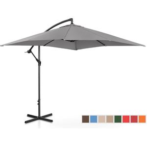 Uniprodo Parasol - Donkergrijs - vierkant - 250 x 250 cm - kantelbaar - 4062859088123