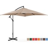 Uniprodo Parasol - Crème - vierkant - 250 x 250 cm - kantelbaar - 4062859088130