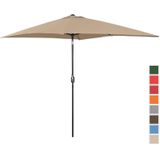 Uniprodo Parasol groot - taupe - rechthoekig - 200 x 300 cm - kantelbaar