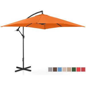 Uniprodo Parasol - Oranje - Vierkant - 250 X 250 cm - Kantelbaar