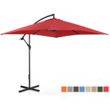 Uniprodo Parasol - Bordeaux - vierkant - 250 x 250 cm - kantelbaar - 4062859088437