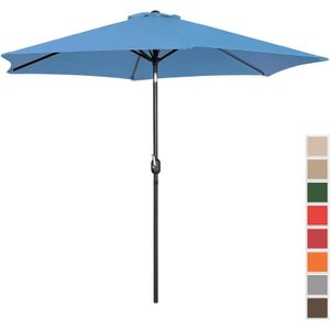 Uniprodo Parasol groot - blauw - zeshoekig - Ø 300 cm - kantelbaar
