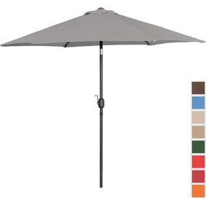 Uniprodo Parasol groot - donkergrijs - zeshoekig - Ø 270 cm - kantelbaar