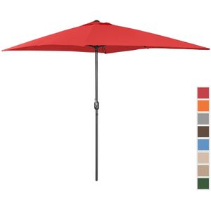 Uniprodo Parasol groot - rood - rechthoekig - 200 x 300 cm