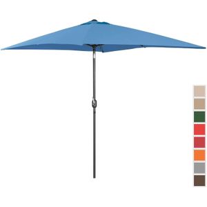 Uniprodo Parasol groot - blauw - rechthoekig - 200 x 300 cm - kantelbaar