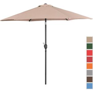 Uniprodo Parasol groot - crèmekleurig - zeshoekig - Ø 270 cm - kantelbaar