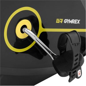 Gymrex Hometrainer - vliegwielmassa 4 kg - Fitness Fiets - 8 weerstandsniveaus - Scanfunctie - Hartslagmonitor - LCD - 72 - 95 cm hoogte