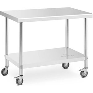 Royal Catering - RVS tafel met wielen - PREMIUM x cm - 155 kg